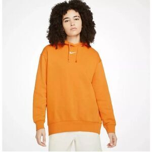 Nike NSW Essentials Women's Oversized Hoodie center swoosh orange 2XL Light Curr